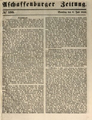 Aschaffenburger Zeitung Samstag 6. Juli 1850