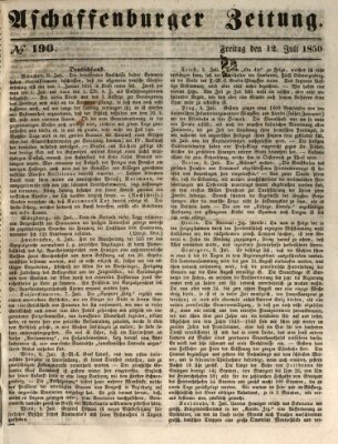 Aschaffenburger Zeitung Freitag 12. Juli 1850