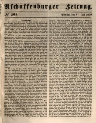 Aschaffenburger Zeitung Samstag 27. Juli 1850