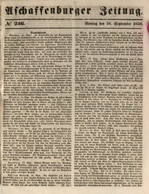 Aschaffenburger Zeitung Montag 16. September 1850