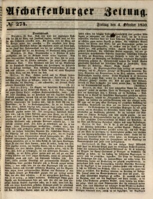 Aschaffenburger Zeitung Freitag 4. Oktober 1850