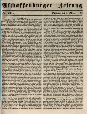 Aschaffenburger Zeitung Mittwoch 9. Oktober 1850