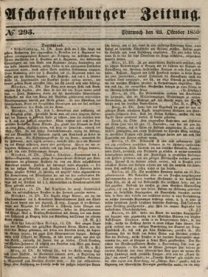 Aschaffenburger Zeitung Mittwoch 23. Oktober 1850