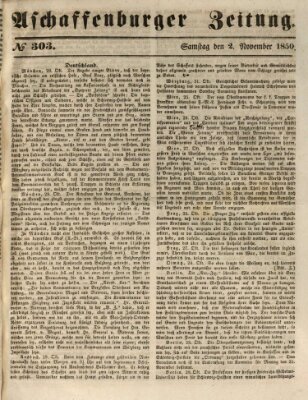Aschaffenburger Zeitung Samstag 2. November 1850