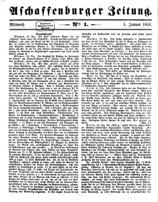 Aschaffenburger Zeitung Mittwoch 1. Januar 1851