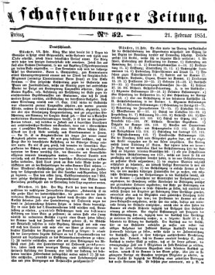 Aschaffenburger Zeitung Freitag 21. Februar 1851