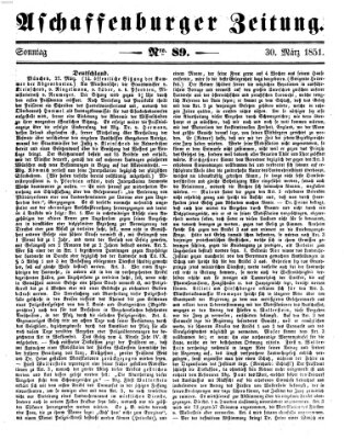 Aschaffenburger Zeitung Sonntag 30. März 1851
