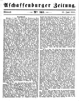 Aschaffenburger Zeitung Mittwoch 11. Juni 1851