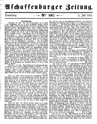 Aschaffenburger Zeitung Donnerstag 3. Juli 1851