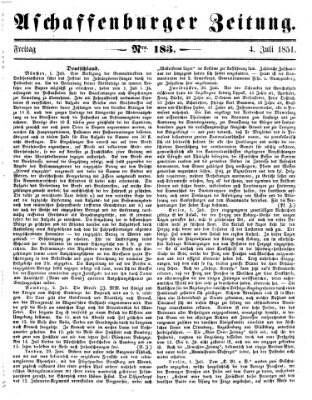 Aschaffenburger Zeitung Freitag 4. Juli 1851