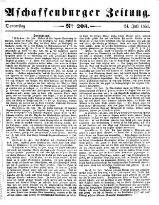 Aschaffenburger Zeitung Donnerstag 24. Juli 1851
