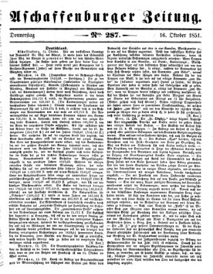 Aschaffenburger Zeitung Donnerstag 16. Oktober 1851