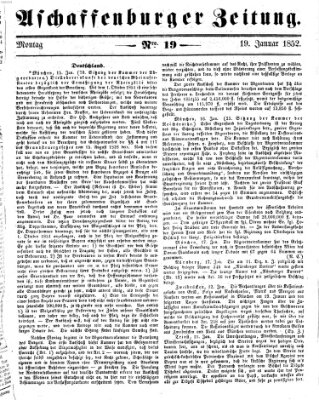 Aschaffenburger Zeitung Montag 19. Januar 1852