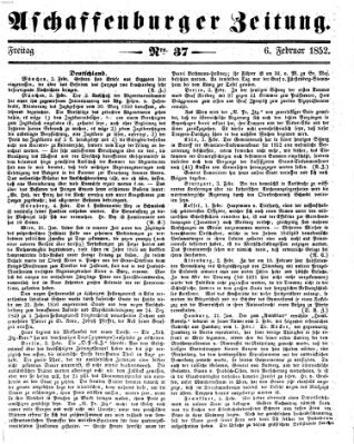 Aschaffenburger Zeitung Freitag 6. Februar 1852
