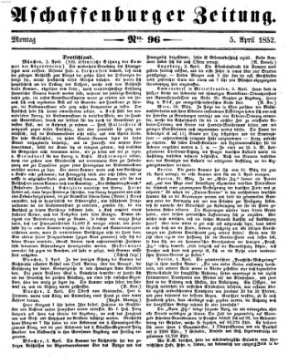 Aschaffenburger Zeitung Montag 5. April 1852