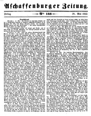 Aschaffenburger Zeitung Freitag 28. Mai 1852
