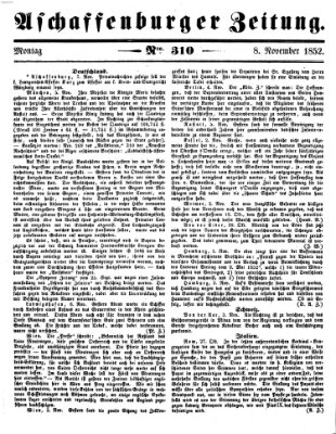 Aschaffenburger Zeitung Montag 8. November 1852