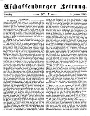 Aschaffenburger Zeitung Samstag 8. Januar 1853