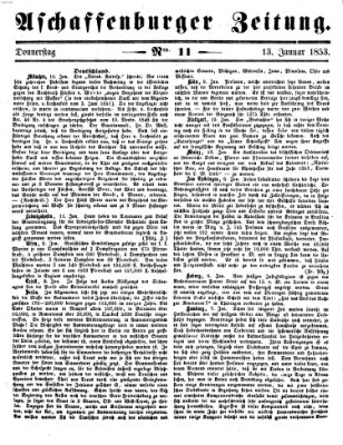 Aschaffenburger Zeitung Donnerstag 13. Januar 1853