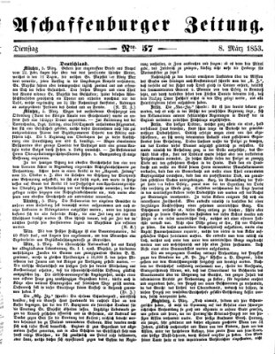 Aschaffenburger Zeitung Dienstag 8. März 1853