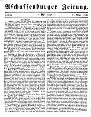 Aschaffenburger Zeitung Freitag 11. März 1853