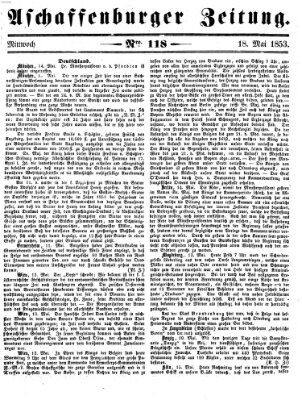 Aschaffenburger Zeitung Mittwoch 18. Mai 1853