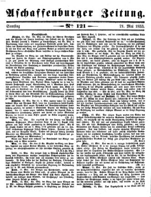 Aschaffenburger Zeitung Samstag 21. Mai 1853