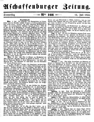 Aschaffenburger Zeitung Donnerstag 14. Juli 1853
