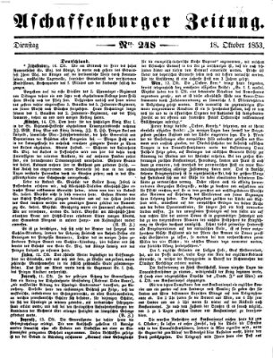 Aschaffenburger Zeitung Dienstag 18. Oktober 1853