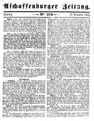 Aschaffenburger Zeitung Samstag 12. November 1853