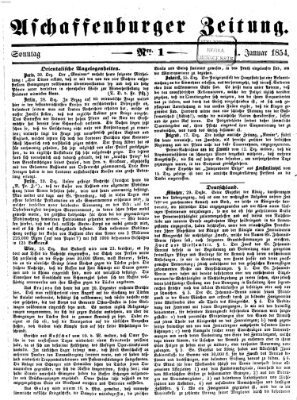 Aschaffenburger Zeitung Sonntag 1. Januar 1854