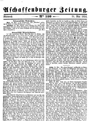 Aschaffenburger Zeitung Mittwoch 31. Mai 1854