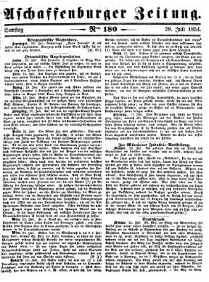 Aschaffenburger Zeitung Samstag 29. Juli 1854