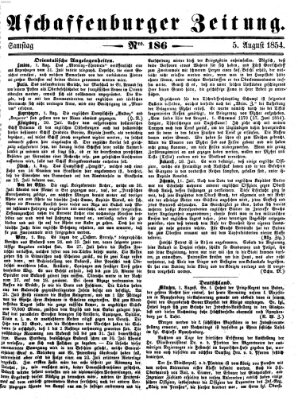 Aschaffenburger Zeitung Samstag 5. August 1854