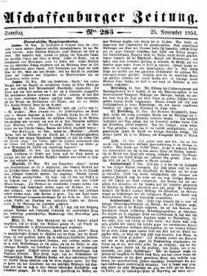 Aschaffenburger Zeitung Samstag 25. November 1854