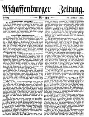 Aschaffenburger Zeitung Freitag 26. Januar 1855
