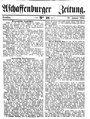 Aschaffenburger Zeitung Samstag 27. Januar 1855