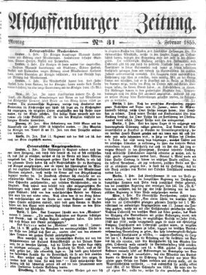 Aschaffenburger Zeitung Montag 5. Februar 1855