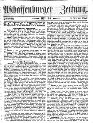 Aschaffenburger Zeitung Donnerstag 8. Februar 1855