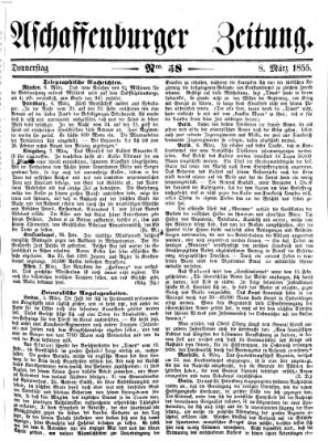 Aschaffenburger Zeitung Donnerstag 8. März 1855