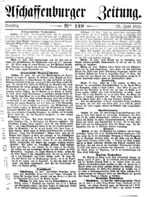 Aschaffenburger Zeitung Samstag 23. Juni 1855