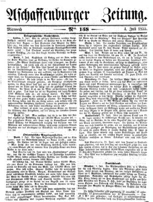 Aschaffenburger Zeitung Mittwoch 4. Juli 1855