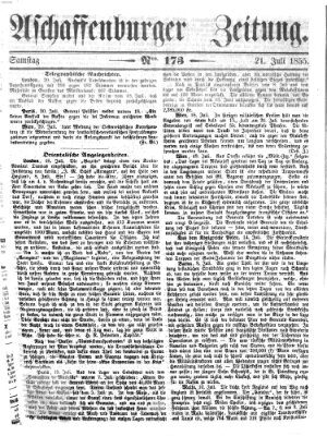 Aschaffenburger Zeitung Samstag 21. Juli 1855