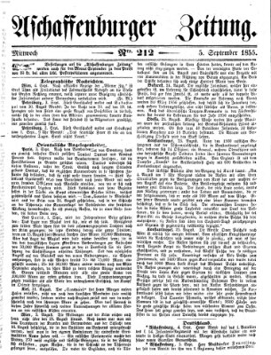 Aschaffenburger Zeitung Mittwoch 5. September 1855