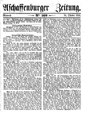 Aschaffenburger Zeitung Mittwoch 31. Oktober 1855