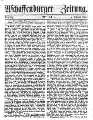 Aschaffenburger Zeitung Dienstag 5. Februar 1856