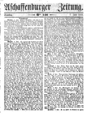 Aschaffenburger Zeitung Samstag 7. Juni 1856