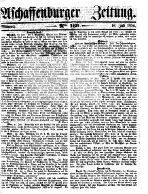 Aschaffenburger Zeitung Mittwoch 16. Juli 1856
