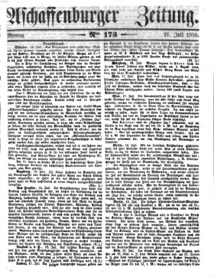 Aschaffenburger Zeitung Montag 21. Juli 1856