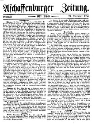 Aschaffenburger Zeitung Mittwoch 26. November 1856
